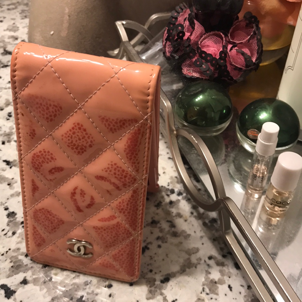 Authentic Chanel Caviar Leather Phone Case